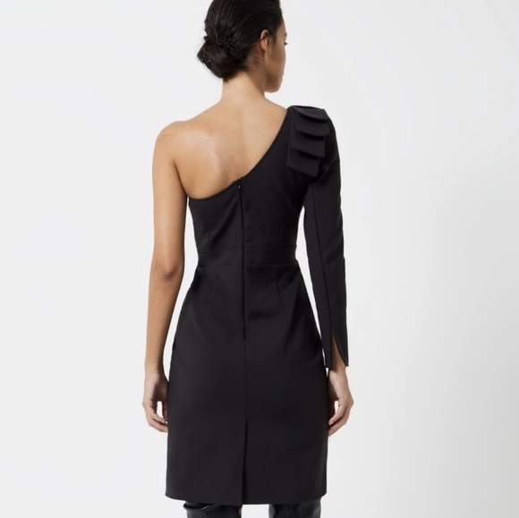French Connection one shoulder bow dress - Picture 3 of 12
